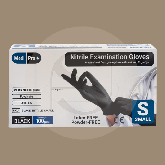 Black Nitrile Examination Gloves Size Small Box Of 100
